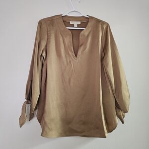 Michael Kors Metallic Gold Blouse